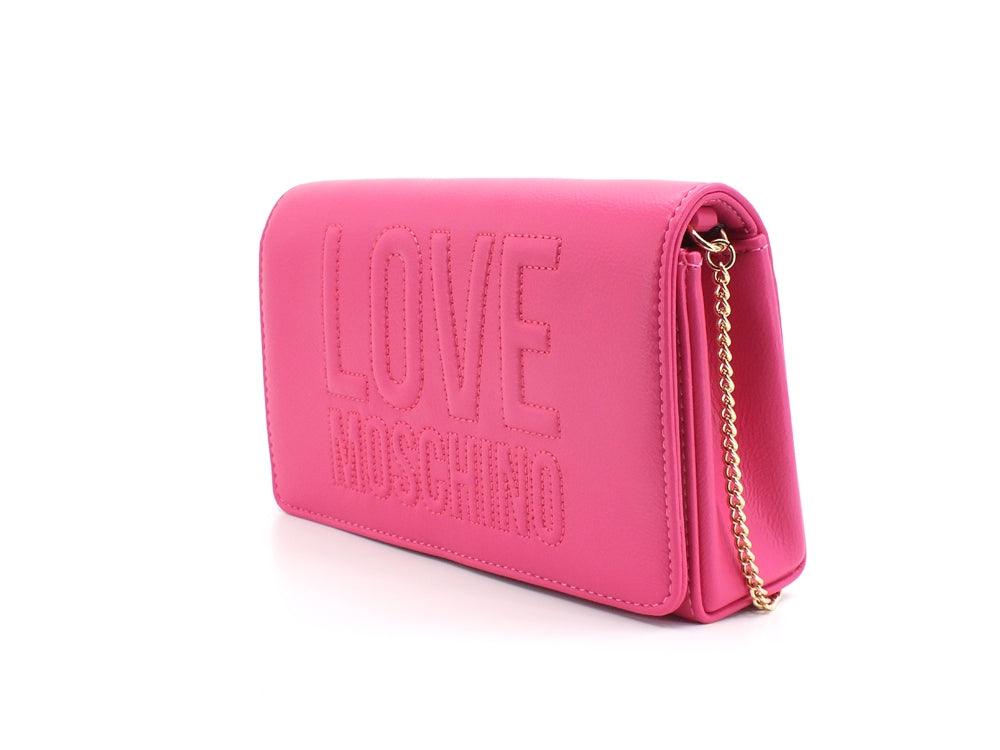 LOVE MOSCHINO Pochette Clutch Logo Embossed Fuxia JC4063PP1ELL0604 - Sandrini Calzature e Abbigliamento