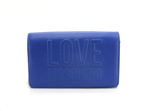 LOVE MOSCHINO Pochette Clutch Logo Embossed Royal Blue JC4063PP1ELL0759 - Sandrini Calzature e Abbigliamento