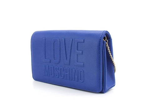 LOVE MOSCHINO Pochette Clutch Logo Embossed Royal Blue JC4063PP1ELL0759 - Sandrini Calzature e Abbigliamento