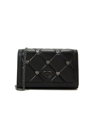LOVE MOSCHINO Pochette Cuori Donna Nero Canna di Fucile JC4222PP0HLZ0000 - Sandrini Calzature e Abbigliamento