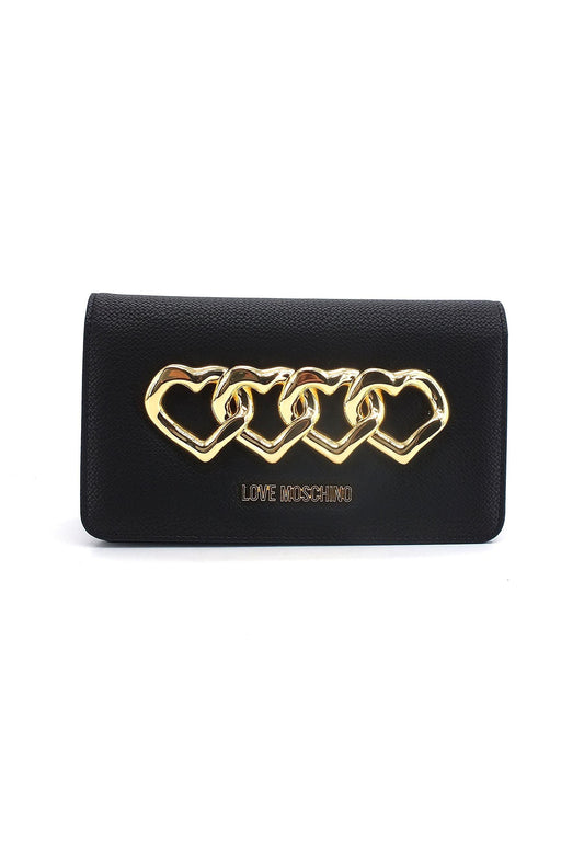 LOVE MOSCHINO Pochette Cuori Gold Nero JC5696PP0FKI0000 - Sandrini Calzature e Abbigliamento