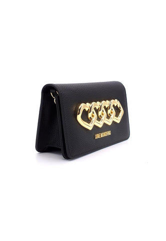 LOVE MOSCHINO Pochette Cuori Gold Nero JC5696PP0FKI0000 - Sandrini Calzature e Abbigliamento