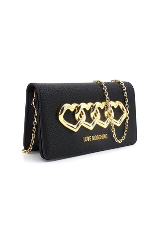 LOVE MOSCHINO Pochette Cuori Gold Nero JC5696PP0FKI0000 - Sandrini Calzature e Abbigliamento