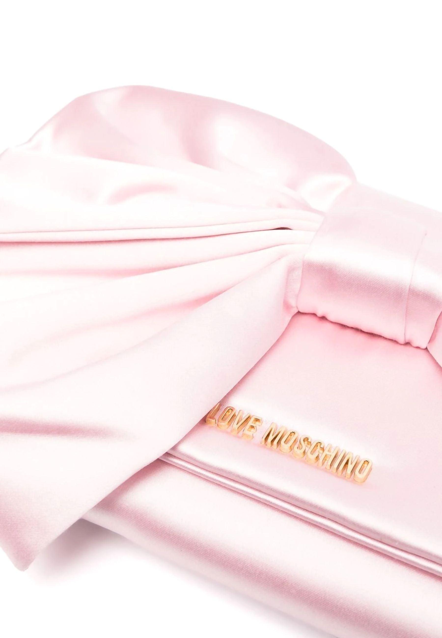 LOVE MOSCHINO Pochette Fiocco Cipria JC4077PP1GLO0601 - Sandrini Calzature e Abbigliamento