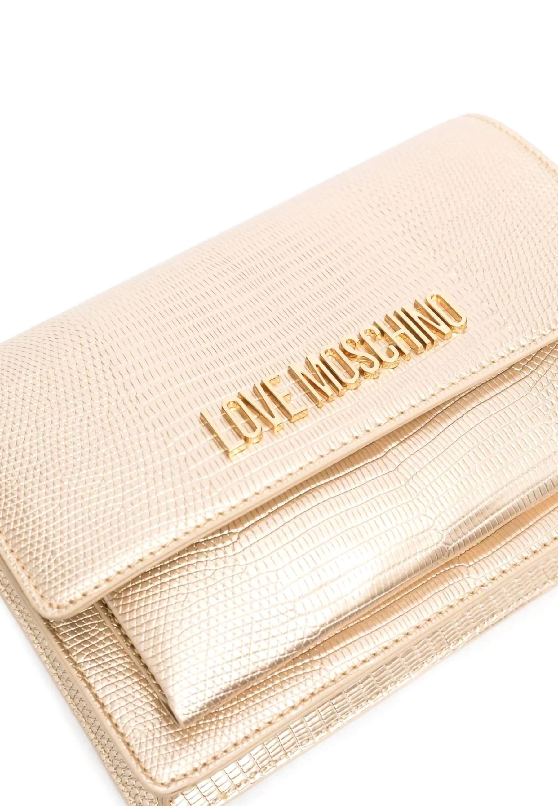 LOVE MOSCHINO Pochette Oro JC4095PP0GKP0901 - Sandrini Calzature e Abbigliamento