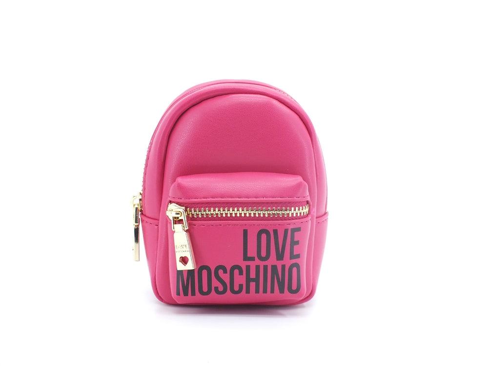 LOVE MOSCHINO Portachiavi Bags Charms Logo Mini Zaino Fuxia JC6400PP1ELT0604 - Sandrini Calzature e Abbigliamento