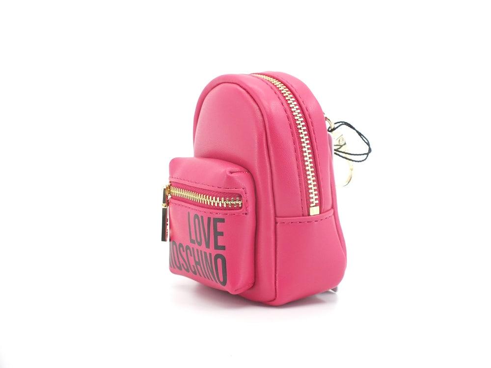 LOVE MOSCHINO Portachiavi Bags Charms Logo Mini Zaino Fuxia JC6400PP1ELT0604 - Sandrini Calzature e Abbigliamento