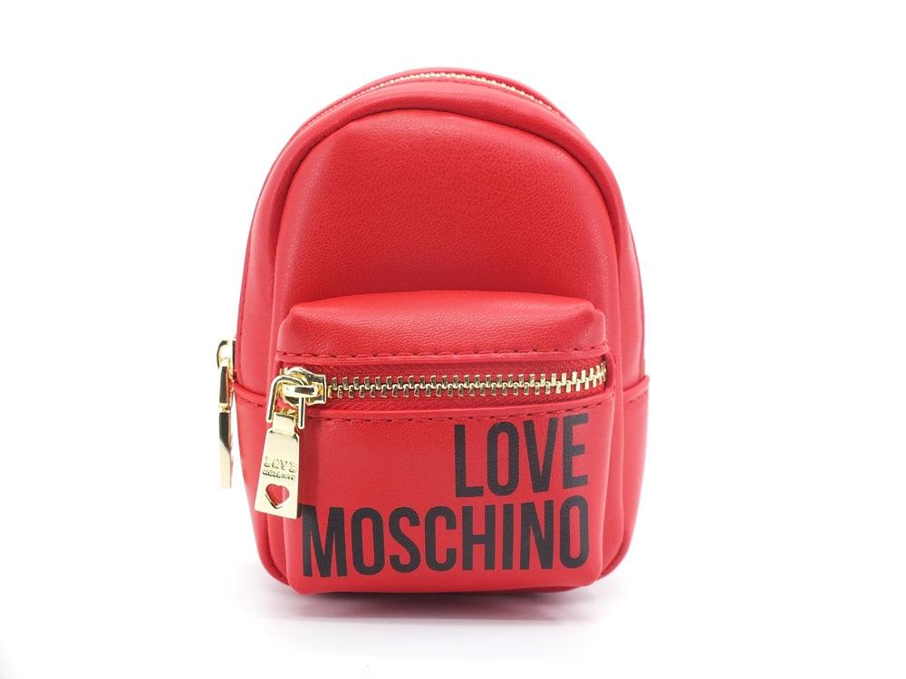 LOVE MOSCHINO Portachiavi Bags Charms Logo Mini Zaino Rosso JC6400PP1ELT0500 - Sandrini Calzature e Abbigliamento