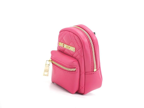 LOVE MOSCHINO Portachiavi Bags Charms Quilted Mini Zaino Fuxia JC6403PP1ELA0604 - Sandrini Calzature e Abbigliamento