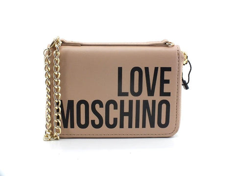 LOVE MOSCHINO Portafoglio Bags Charms Zip Tracolla Natural Nude JC6401PP1ELT0107 - Sandrini Calzature e Abbigliamento