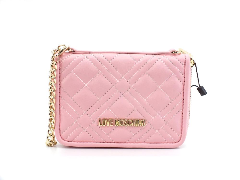 LOVE MOSCHINO Portafoglio Bags Charms Zip Tracolla Rosa JC6404PP1ELA0600 - Sandrini Calzature e Abbigliamento