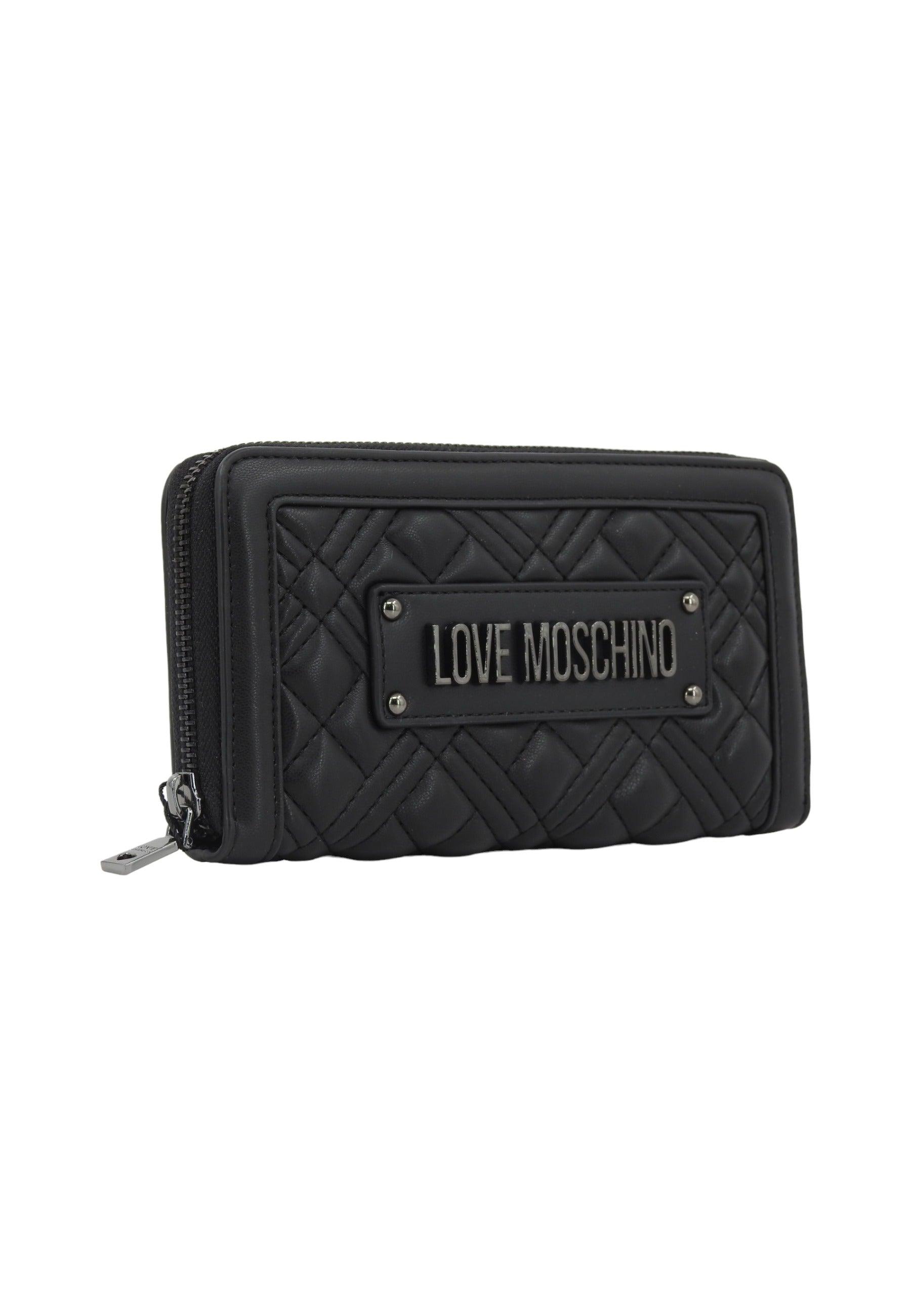 LOVE MOSCHINO Portafoglio Donna Nero Canna di Fucile JC5600PP1ILA000A - Sandrini Calzature e Abbigliamento
