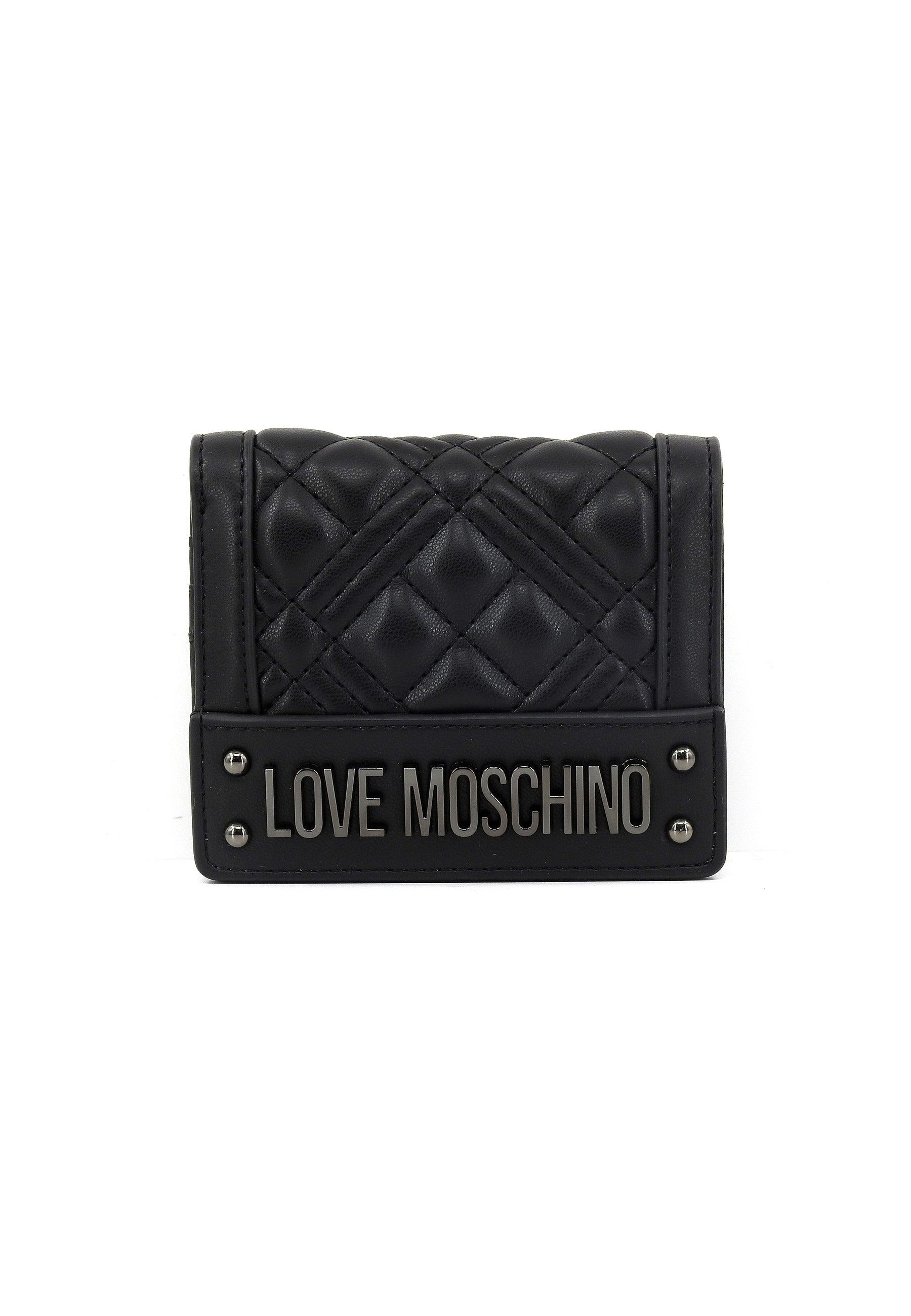 LOVE MOSCHINO Portafoglio Donna Nero Canna di Fucile JC5601PP1ILA000A - Sandrini Calzature e Abbigliamento