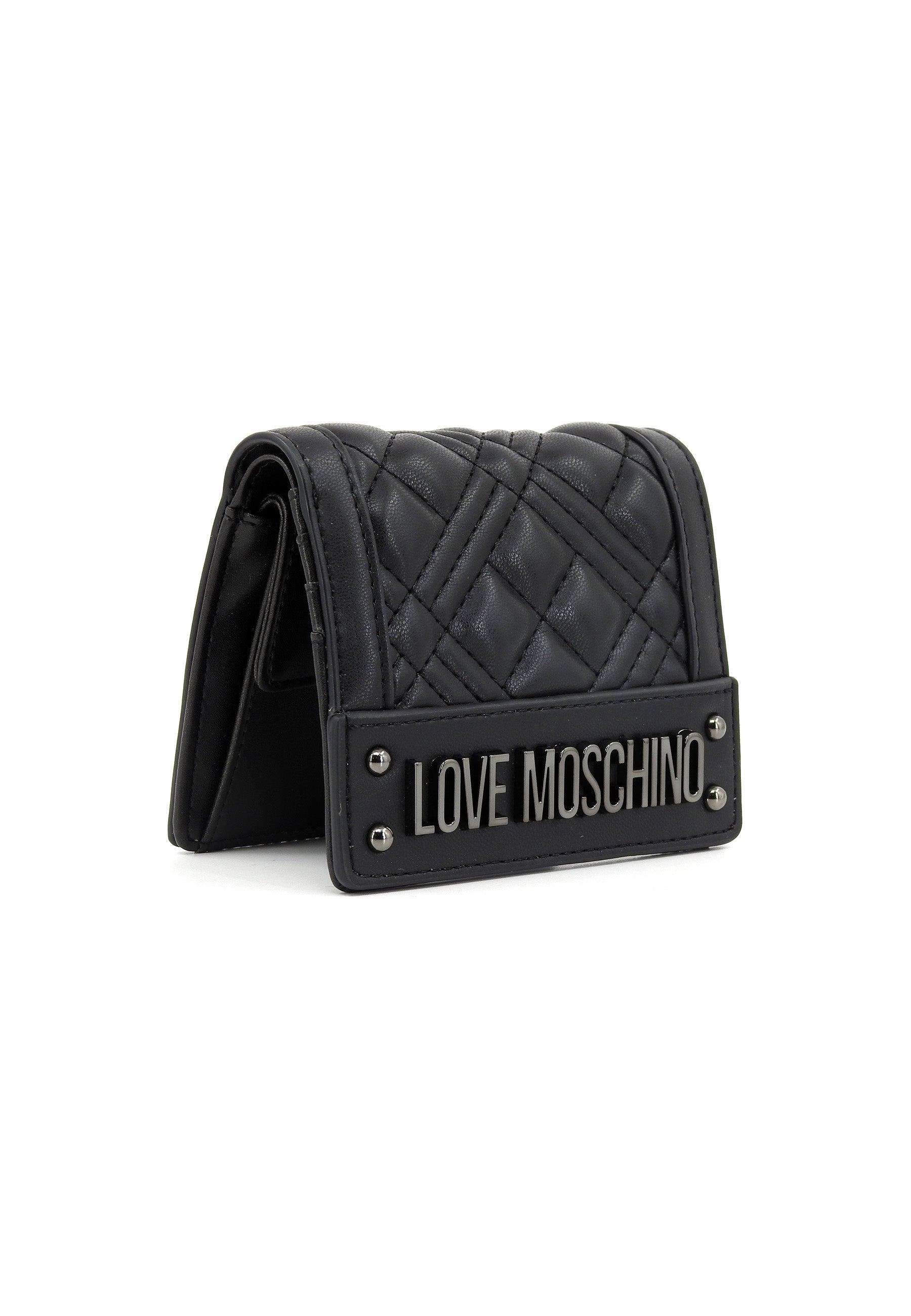 LOVE MOSCHINO Portafoglio Donna Nero Canna di Fucile JC5601PP1ILA000A - Sandrini Calzature e Abbigliamento