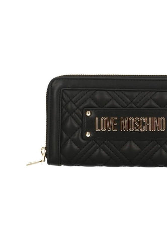 LOVE MOSCHINO Portafoglio Donna Nero Gold JC5600PP1ILA0000 - Sandrini Calzature e Abbigliamento