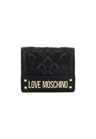 LOVE MOSCHINO Portafoglio Donna Nero Gold JC5601PP1ILA0000 - Sandrini Calzature e Abbigliamento