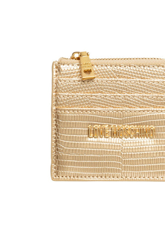 LOVE MOSCHINO Portafoglio Portatessere Donna Oro JC5722PP0GKU0901 - Sandrini Calzature e Abbigliamento