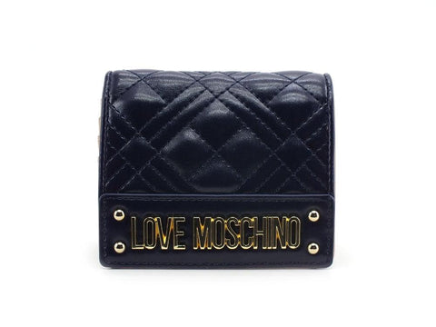 LOVE MOSCHINO Portafoglio Quilted Nappa Navy JC5601PP1BLA0751 - Sandrini Calzature e Abbigliamento
