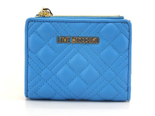LOVE MOSCHINO Portafoglio Quilted Zip Blu Oceano JC5606PP0ELA0753 - Sandrini Calzature e Abbigliamento