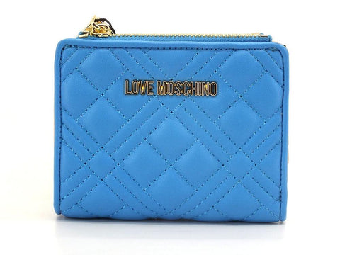 LOVE MOSCHINO Portafoglio Quilted Zip Blu Oceano JC5606PP0ELA0753 - Sandrini Calzature e Abbigliamento