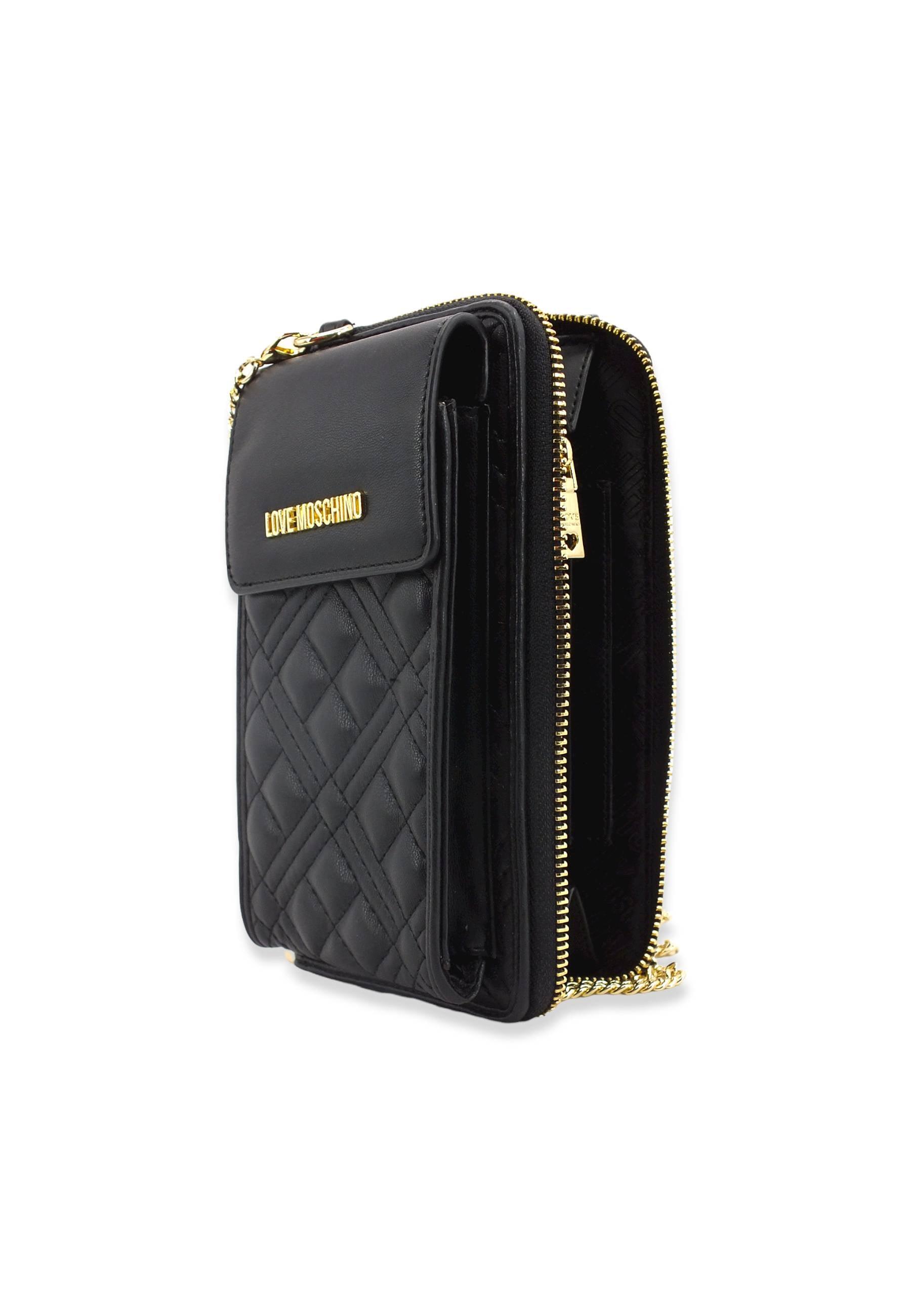 LOVE MOSCHINO Portafoglio Tracolla Donna Nero JC5682PP1FLA0000 - Sandrini Calzature e Abbigliamento