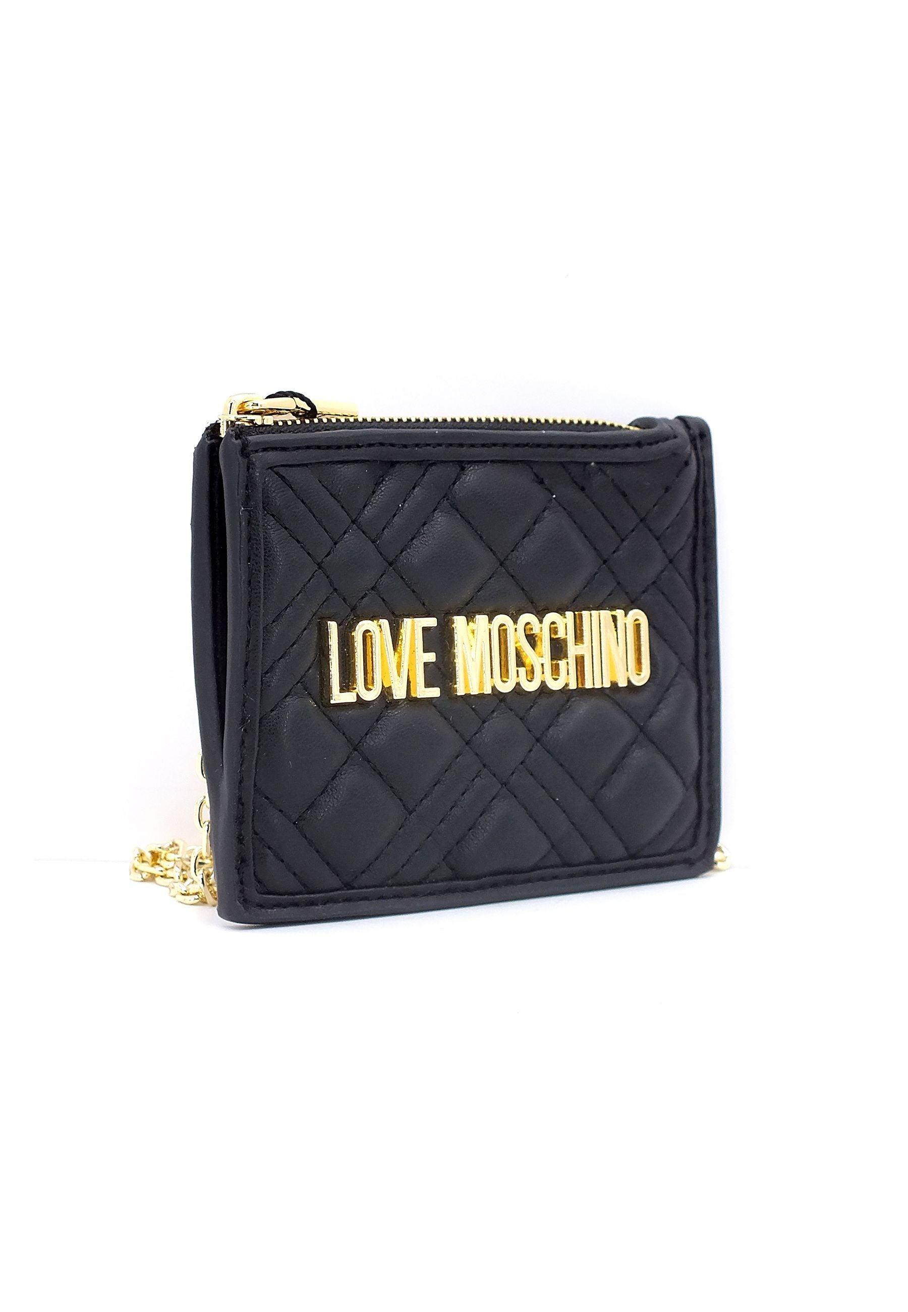 LOVE MOSCHINO Portafoglio Tracolla Donna Nero JC5684PP0FLA0000 - Sandrini Calzature e Abbigliamento