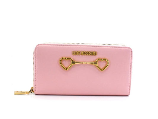 LOVE MOSCHINO Portafoglio Zip Around Logo Cuori Rosa JC5665PP1ELC0600 - Sandrini Calzature e Abbigliamento