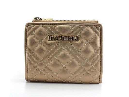 LOVE MOSCHINO Portafoglio Zip Around Oro JC5606PP0ELA0901 - Sandrini Calzature e Abbigliamento