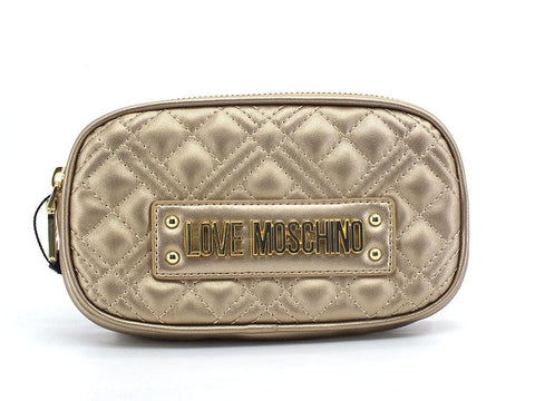 LOVE MOSCHINO Portafoglio Zip Quilted Tondo Oro JC5604PP0ELA0901 - Sandrini Calzature e Abbigliamento