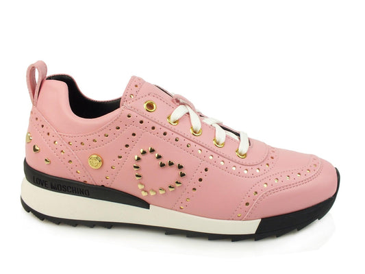LOVE MOSCHINO Power25 sneakers borchie PELLE ROSA JA15042G14IA260A - Sandrini Calzature e Abbigliamento