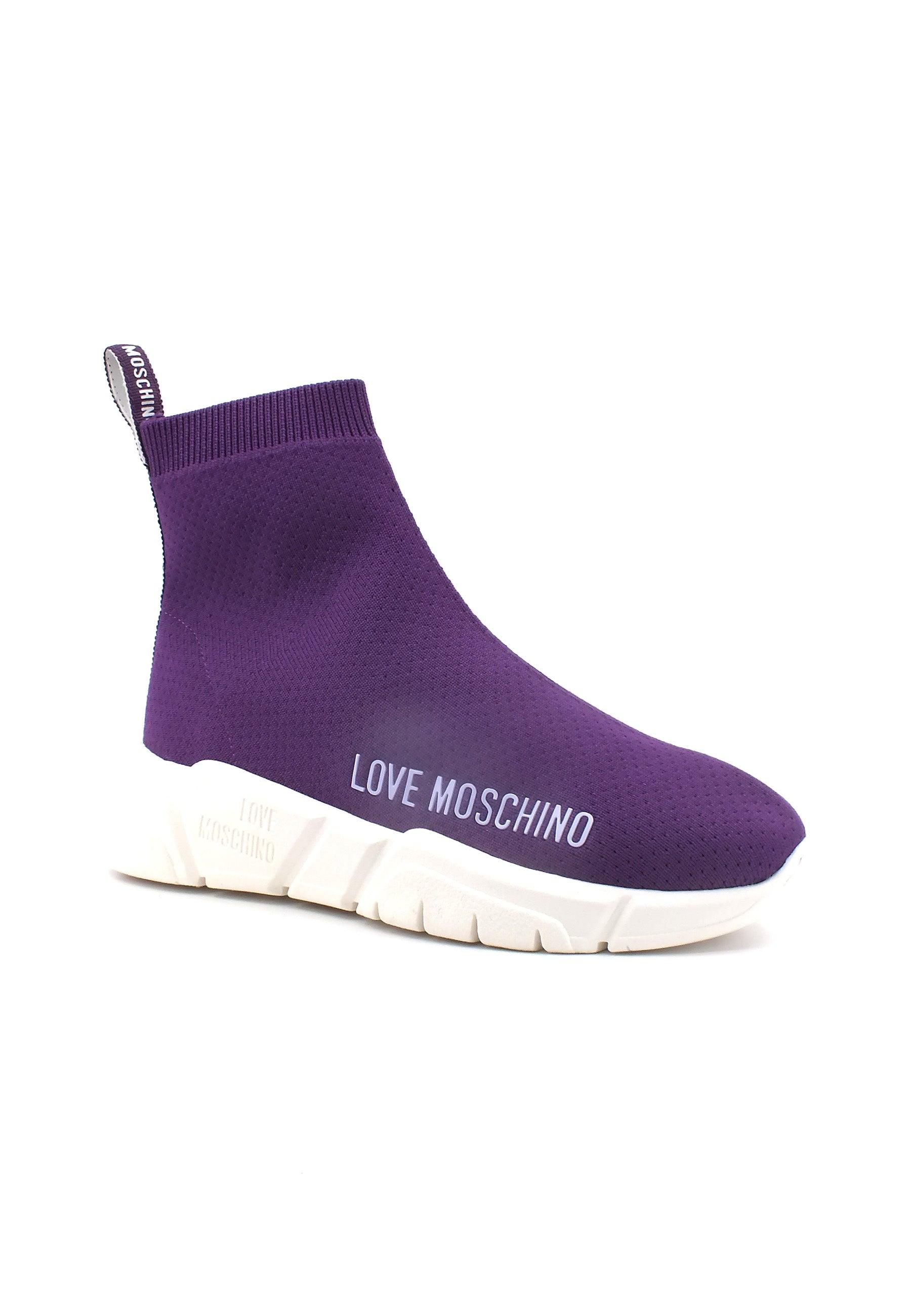 LOVE MOSCHINO Running Elastic Sock Sneaker Donna Viola JA15343G1HIZ4650 - Sandrini Calzature e Abbigliamento