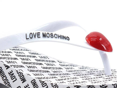 LOVE MOSCHINO Sabot Eva 45 Infradito Logo Bianco JA28174G0CTJ0100 - Sandrini Calzature e Abbigliamento