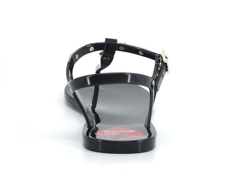 LOVE MOSCHINO Sandalo Infradito Gomma Borchie Nero JA16171G0EI32000 - Sandrini Calzature e Abbigliamento
