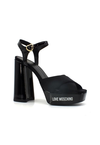 LOVE MOSCHINO Sandalo Tacco Grosso Donna Nero JA1605CG1GIM100A - Sandrini Calzature e Abbigliamento