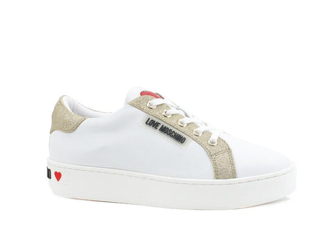 LOVE MOSCHINO Sneaker Bicolor Logo Bianco Platino JA15063G1CIA510D - Sandrini Calzature e Abbigliamento