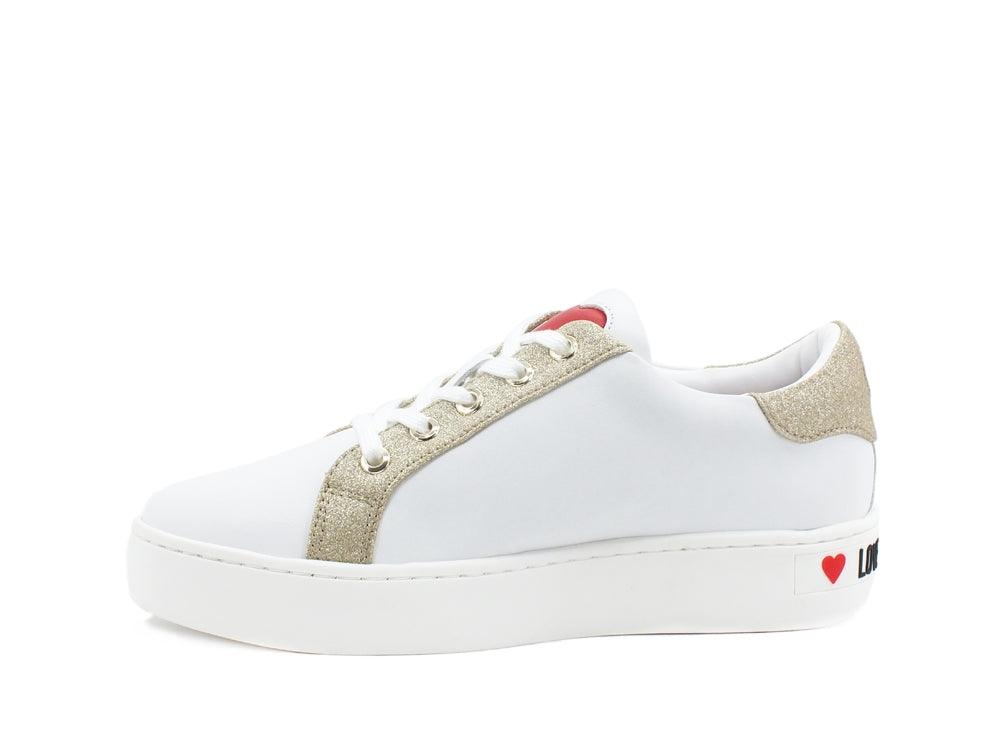 LOVE MOSCHINO Sneaker Bicolor Logo Bianco Platino JA15063G1CIA510D - Sandrini Calzature e Abbigliamento