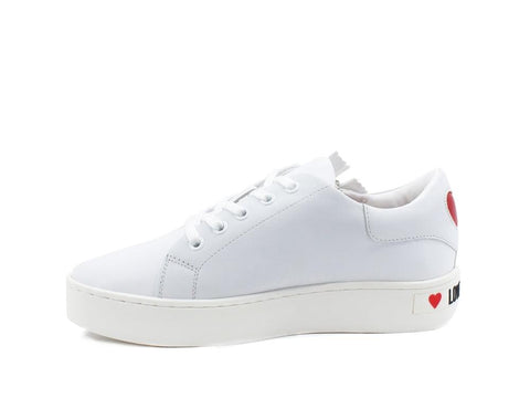 LOVE MOSCHINO Sneaker Cassetta 35 Zip Logo Bianco JA15093G1CJA0100 - Sandrini Calzature e Abbigliamento