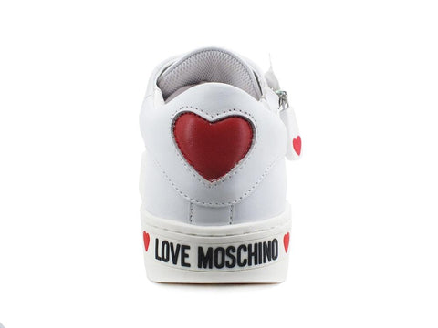 LOVE MOSCHINO Sneaker Cassetta 35 Zip Logo Bianco JA15093G1CJA0100 - Sandrini Calzature e Abbigliamento