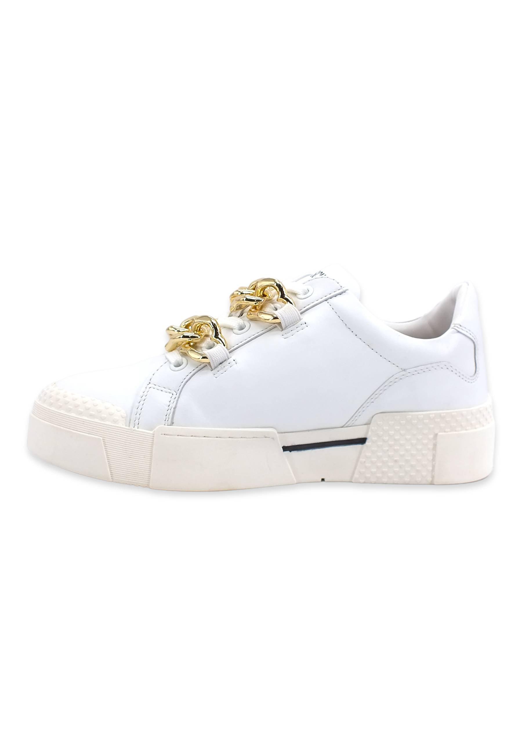 LOVE MOSCHINO Sneaker Catene Gold Donna Bianco JA15795G0FIA0100 - Sandrini Calzature e Abbigliamento