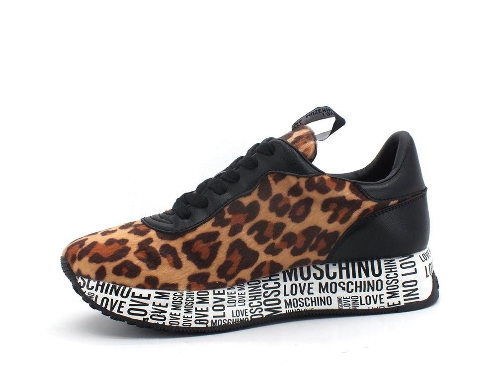 LOVE MOSCHINO Sneaker Cavallino Animalier Black Leopard JA15664G0DIV1100A - Sandrini Calzature e Abbigliamento