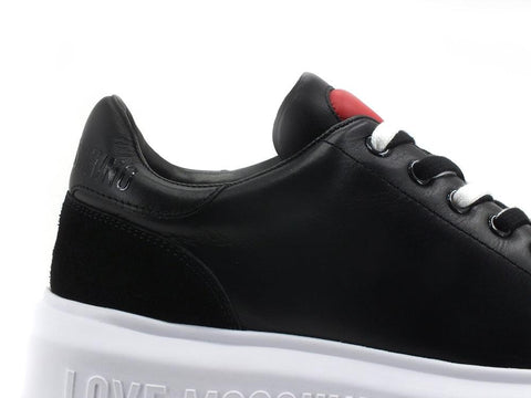 LOVE MOSCHINO Sneaker Cuore Rosso Nero JA15044G1EIA200A - Sandrini Calzature e Abbigliamento