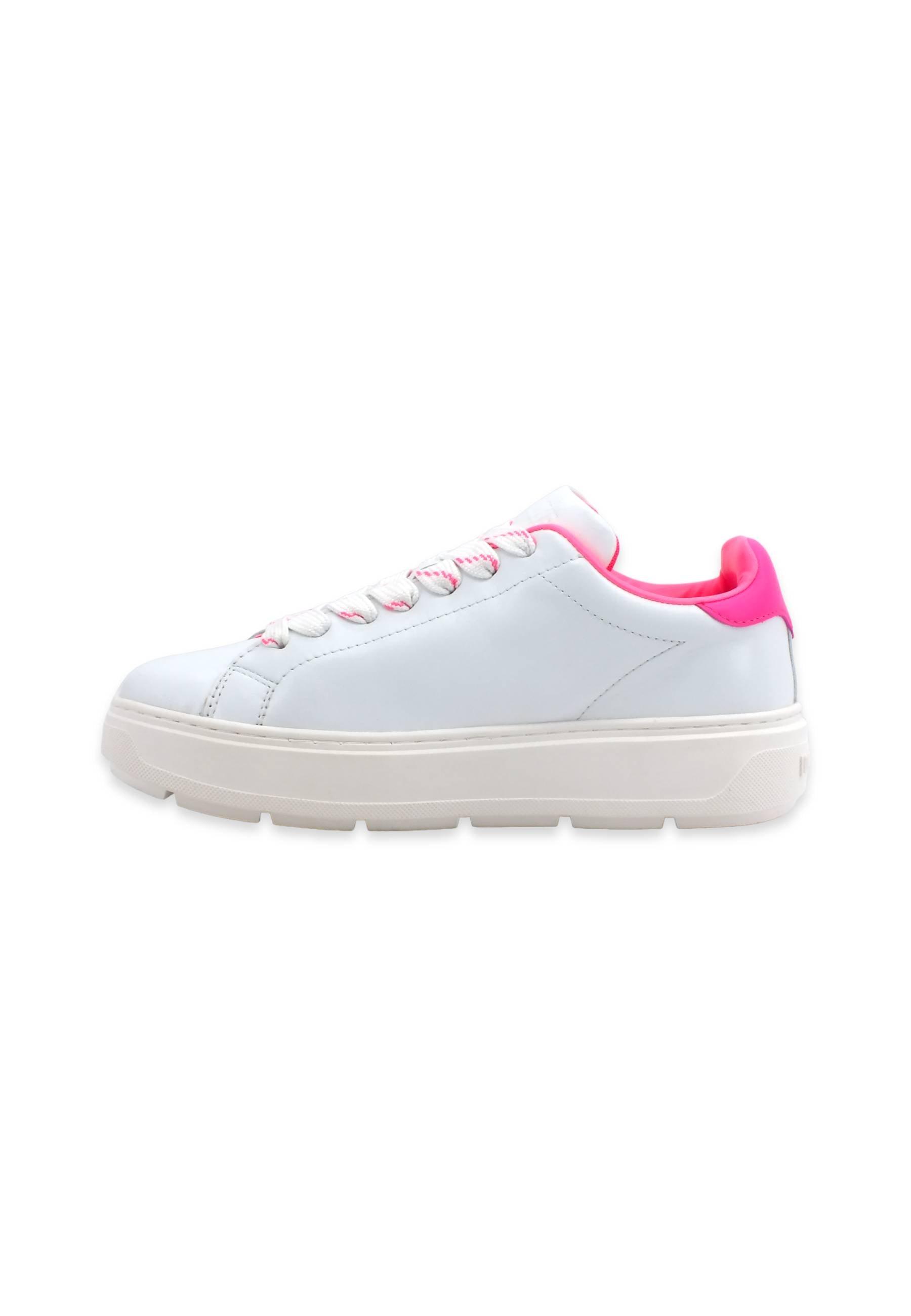 LOVE MOSCHINO Sneaker Donna Bianco Fuxia Fluo JA15374G1GIA410A - Sandrini Calzature e Abbigliamento