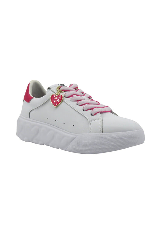 LOVE MOSCHINO Sneaker Donna Bianco Fuxia JA15564G0IIA110C - Sandrini Calzature e Abbigliamento