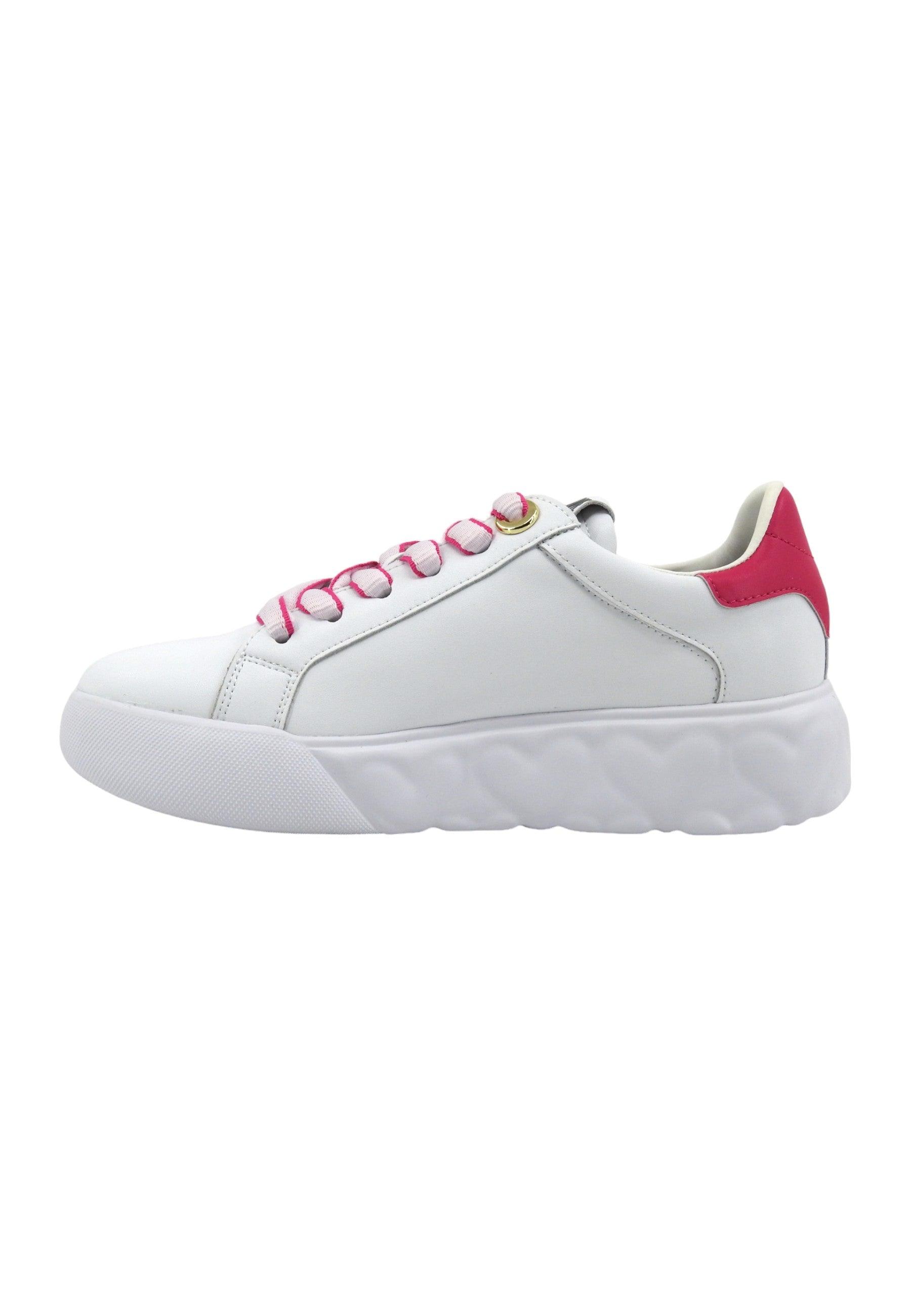 LOVE MOSCHINO Sneaker Donna Bianco Fuxia JA15564G0IIA110C - Sandrini Calzature e Abbigliamento