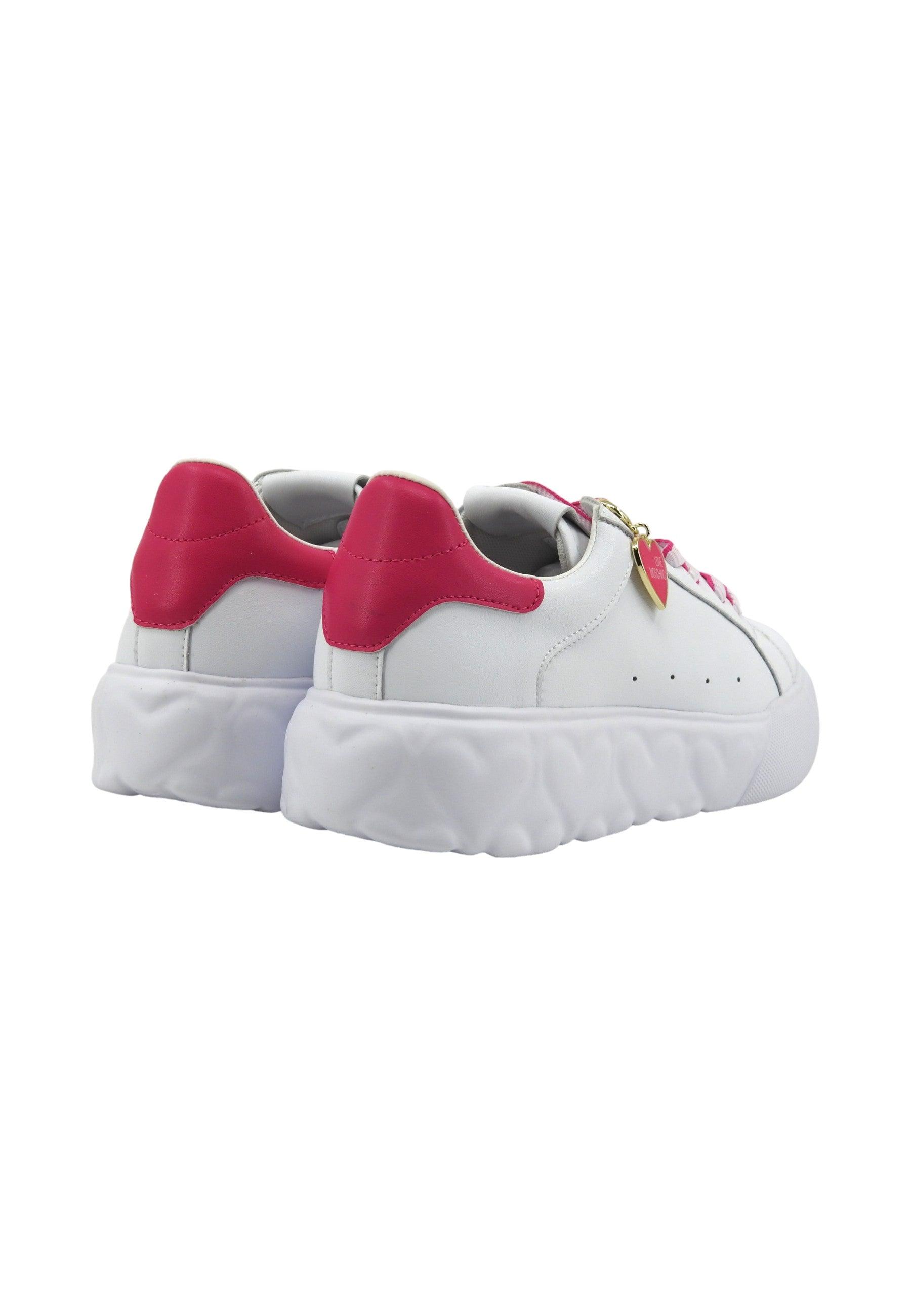 LOVE MOSCHINO Sneaker Donna Bianco Fuxia JA15564G0IIA110C - Sandrini Calzature e Abbigliamento