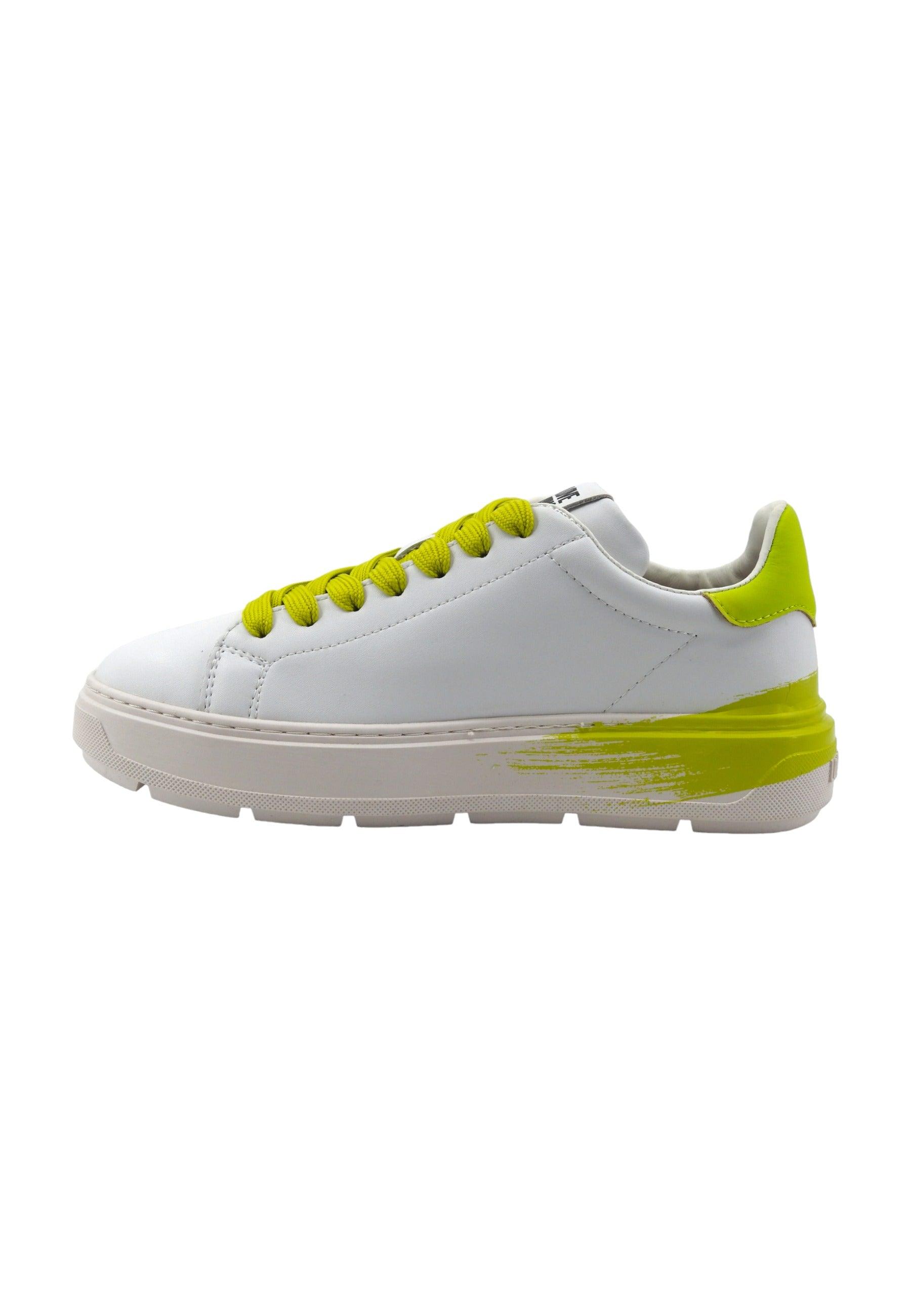 LOVE MOSCHINO Sneaker Donna Bianco Lime JA15254G1IIDB10D - Sandrini Calzature e Abbigliamento