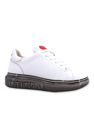 LOVE MOSCHINO Sneaker Donna Bianco Nero JA15174G0FIAY10A - Sandrini Calzature e Abbigliamento