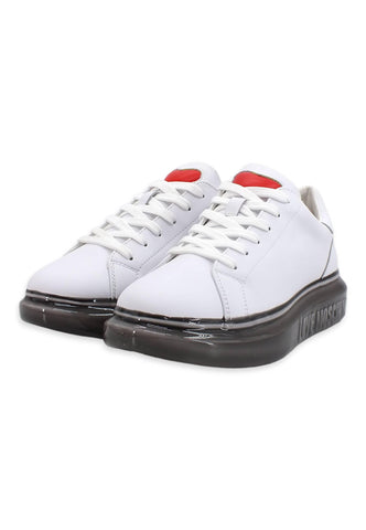 LOVE MOSCHINO Sneaker Donna Bianco Nero JA15174G0FIAY10A - Sandrini Calzature e Abbigliamento