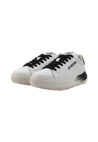 LOVE MOSCHINO Sneaker Donna Bianco Nero JA15254G1IIDB10A - Sandrini Calzature e Abbigliamento