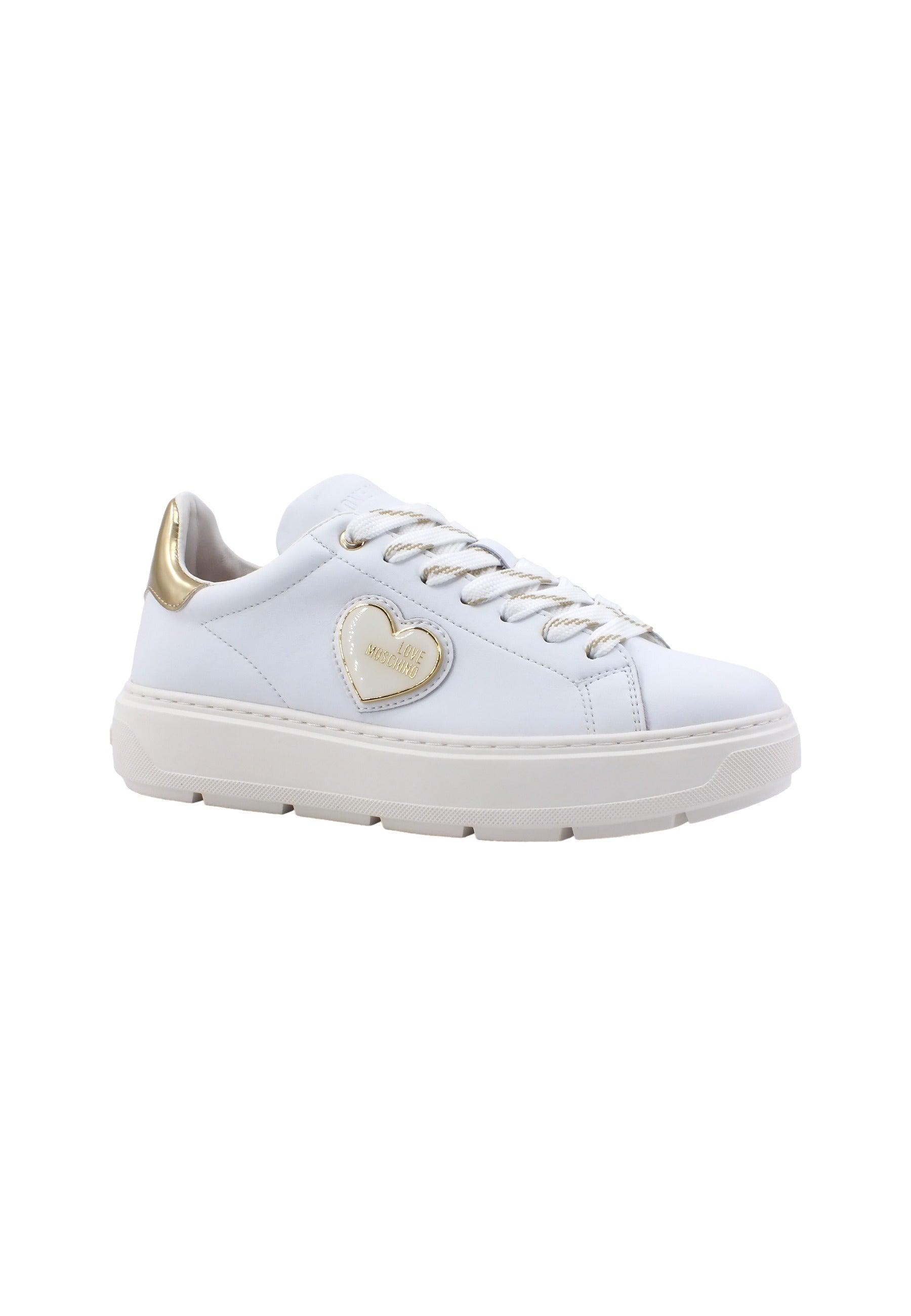 LOVE MOSCHINO Sneaker Donna Bianco Platino JA15384G1HIA210A - Sandrini Calzature e Abbigliamento